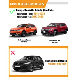 KINGGERI 300Lbs Lockable Roof Rack Cross Bars Compatible with Volkswagen VW Tiguan 2018-2026 and Taos 2022-2026, Heavy Duty Anti-Theft Aluminum Roof Rails Crossbars Rooftop Luggage Racks Carrier