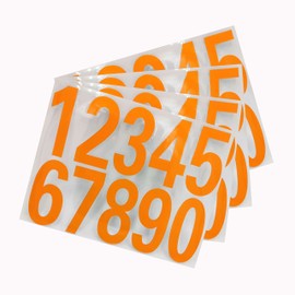 Mailbox Numbers Reflective Stickers for Outside,4 Sets(0-9) Vinyl Numbers Decals for Letterbox Signs Windows House Door Racing Cars Trucks Home Business Address Numbers (1.38"x2.87", Yellow)