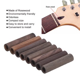 Rosewood Guitar Truss Rod Set, Guitar Truss Rod Tube, 8-Piece Rosewood Environmentally Friendly Robust Truss Rod Tube Replacement, with Easy Install for Guitar Enthusiasts Professional Guitarists