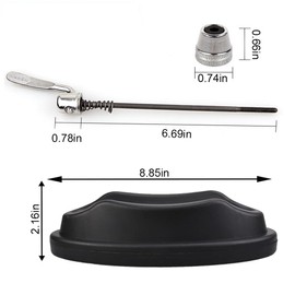 2-Piece Set Bike Front Wheel Riser Bike Trainer Skewer Block Cycling Block Bike Trainer Front Wheel Support Lightweight Steel Quick Release Skewer for Indoor Bicycle Trainer Training Stationary Bikes
