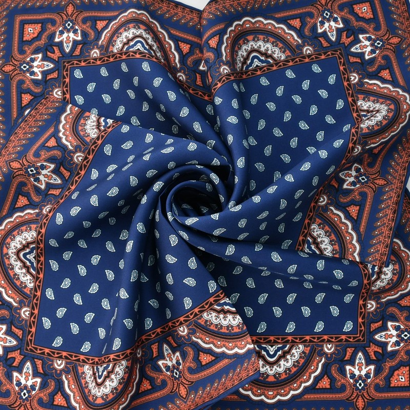 Prettystern Unisex Hand-Rolled Silk Neckerchief Silk Neckerchief Bandana Headscarf Small