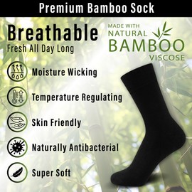 The Essentials Wardrobe 10PK Ladies Bamboo Blend Socks - UK 4-8/EU 37-42 - Black