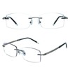 YEIN Fashion Rimless Reading Glasses Blue Light Blocking Spectacle Readers