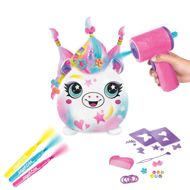 Airbrush Plush Hair'iffic Squish Pals | Decorate your own plush,
