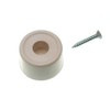 Weiß GummitürstopperAufenthalt Wache 32mm 1 1/ 4 Zoll Schrauben + ( Packung mit 40)