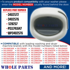 Whole Parts Washer and Dryer Control Knob Assembly Part# WP3402572 - Replacement and Compatible with Some Kenmore and Whirlpool Washers or Dryers