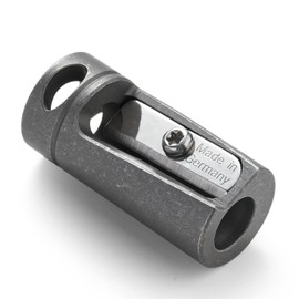 KeyUnity KT00 Titanium Alloy Handheld Pencil Sharpener, German Steel Blade, Single Hole Manual Pencil Sharpener for Colored Pencils, Crayons, and More, Ideal for School Office Outdoor (Stonewashed)