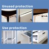 8PCS Clear Rigid Plastic Slip On Cabinet Door Protector, Works