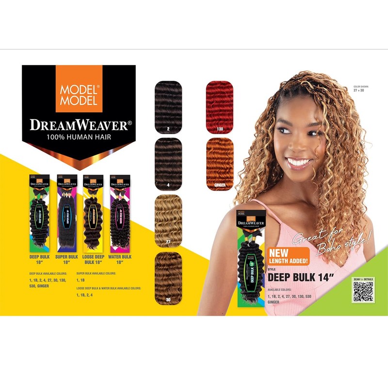 ModelModel Human Hair Braids Dream Weaver Deep Bulk 14" (Dark