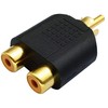 AAOTOKK RCA Y Splitter Adapter,Gold-Plated1RCA Male to 2 RCA Female