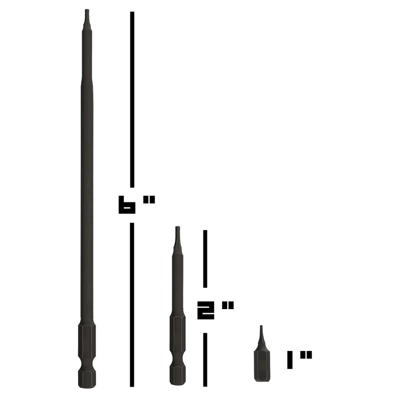 T10 Torx Bit Set (3 Pack) Includes Extra Long 6