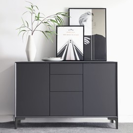 Joligaea Set of 4 Furniture Feet, Black Metal, Load Capacity up to 800 kg, 13 cm TV Lowboard Furniture Feet, Cabinet Feet for Cabinet, TV Cabinets, Drawers, Bedside Table, with Screws