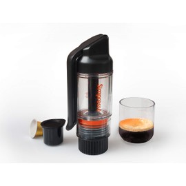 Simpresso Portable Espresso Maker | Compact Travel Coffee Maker Compatible with Nespresso Pods & Espresso Ground Coffee | Manually Operated | Premium Travel Package with All Accessories Included