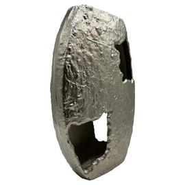 Bergamo Art 15" Decorative Handmade Aluminum Earth Inspired Flower Vase - Silver