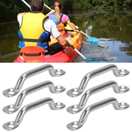 Pissente Boat Top Pad Eyelet, 10 Pack 316 Stainless Steel Kayak Deck Loop, Boat Top Fixing Deck Loop, Fixing Anchor Point Kit To Hold Boat Flounder