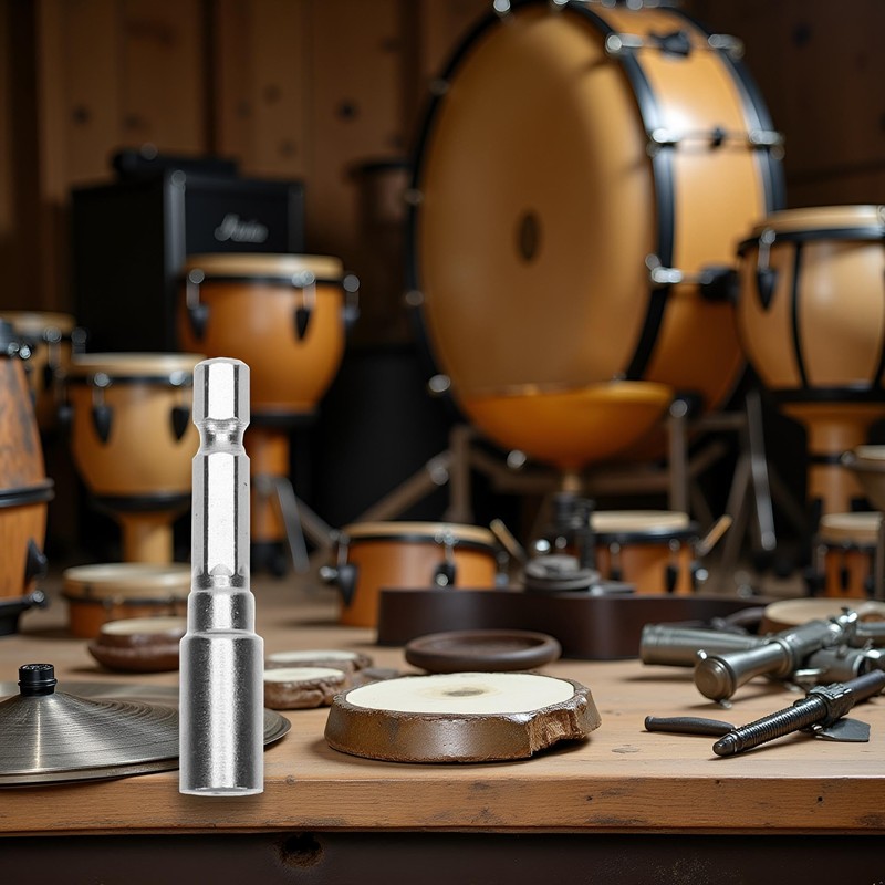 Silver Drum Key Keys Tuning Drums Metal Drill Bit Percussion