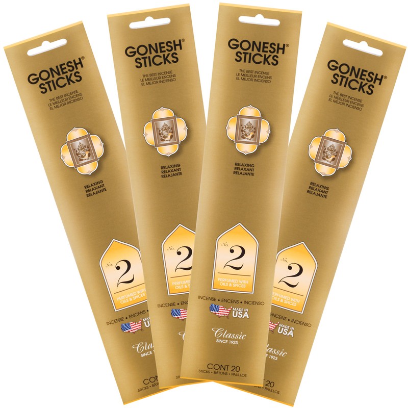 Gonesh Classic Collection 2 Incense (4 Pack), 80 Count