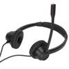 2.5mm Business Headset Binaural Corded Headset with HD Mic for