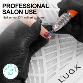 L'UGX Dust Collector Nail Tech with 2 Reusable Filter,Professional Nail Dust Collector Powerful Suction Dust Collector for Nail, Perfect for Home Salon Use Pink