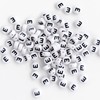 Bxwoum 100PCS Letter Beads 4X7mm Acrylic Alphabet Beads for Jewelry