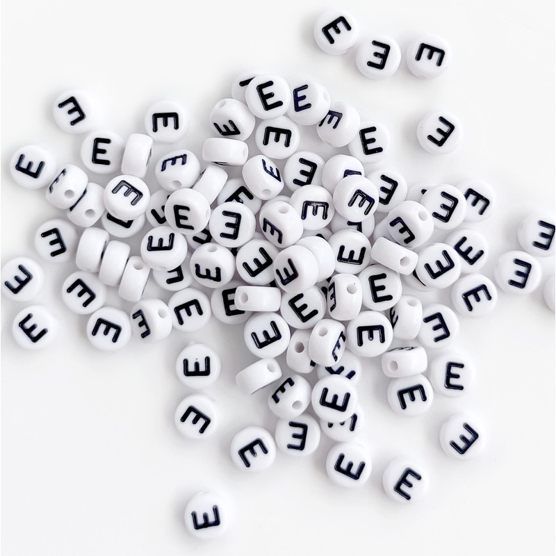 Bxwoum 100PCS Letter Beads 4X7mm Acrylic Alphabet Beads for Jewelry