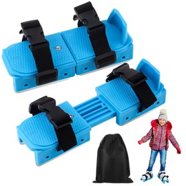 VioraWhite Patines de hielo ajustables para niños pequeños con gancho de correa de clip, zapatos de patinaje estables para niñas, niños, bebés, principiantes, entrenamiento con bolsa de almacenamiento