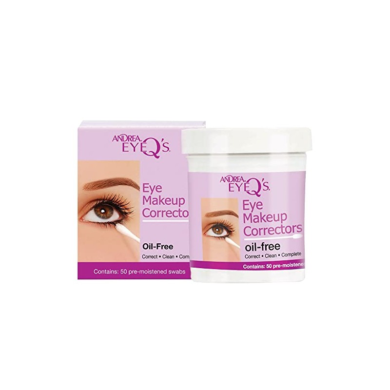 Andrea Eyeq's Oil-free Eye Make-up Correctors Pre-moistened Swabs, 50 Count