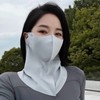 Women's Ice Silk Full-Face UV Protection Mask - Black 164 Size/Light Gray 10ea