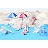 zalati Simulation Beach Doll Set Miniature Swimming Ring Beach Chairs