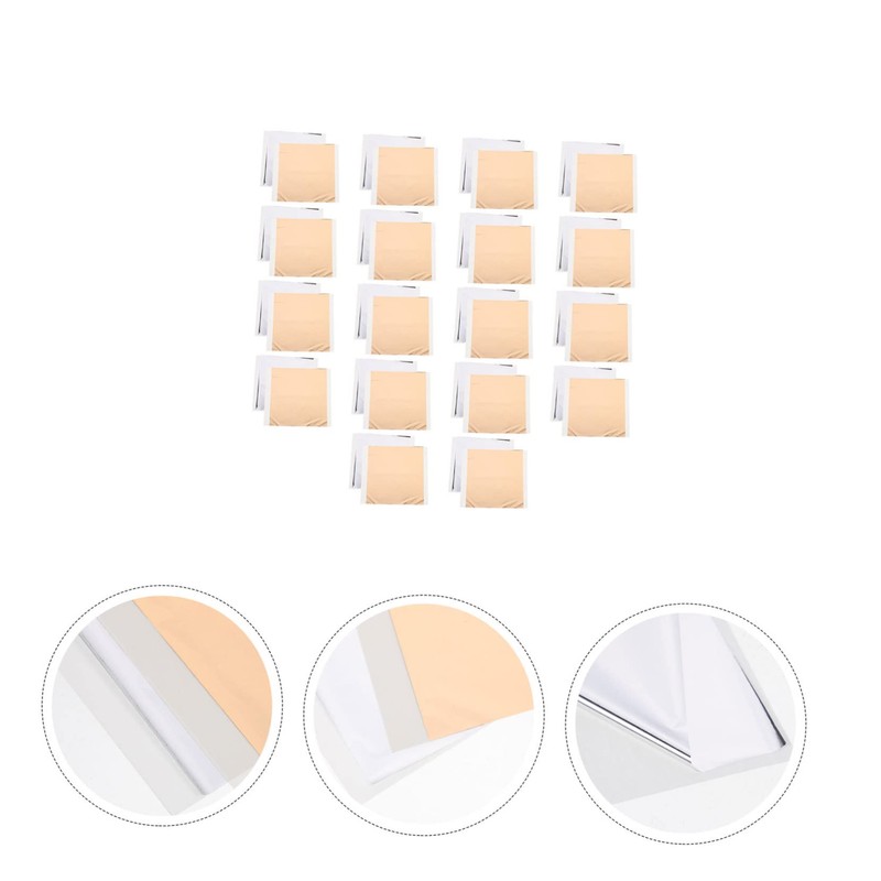 jojofuny 200 Sheets Heat Transfer Foil Silver Gold Craft Heat