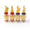 4 Pcs Terminal Speaker Poles Copper Crystal Binding Posts for