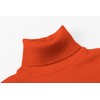 QZH.DUAO Women's Fashion Basic Solid Turtleneck Knit Sweater, 1# Orange,