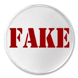 Unbranded Fake Stamp - 3" Sew/Iron On Patch News Journalism Journalist Sarcasm Snarky
