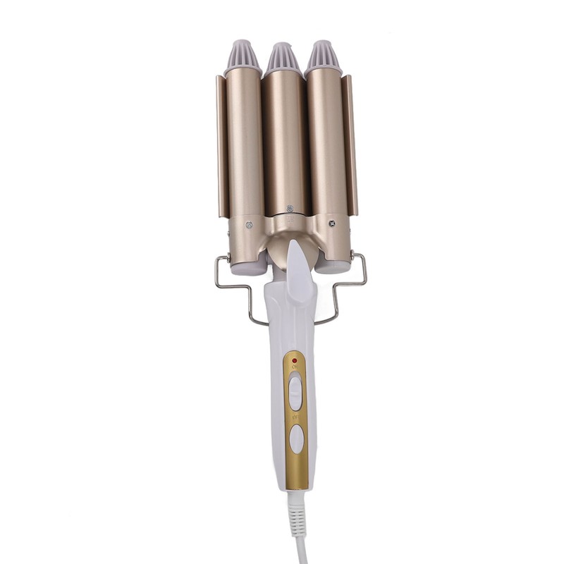 25mm Curling Iron Wand Adjust Temperature Fast Heating 3 Barrel