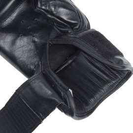 MARTIAL WORLD PG40-L-BK Wrist Belt Punching Gloves, Black, L