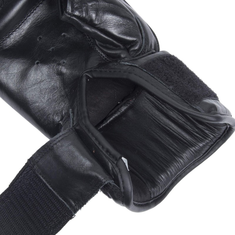 MARTIAL WORLD PG40-L-BK Wrist Belt Punching Gloves, Black, L