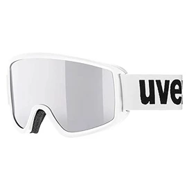 uvex topic FM Ski Goggles for Men and Women - Enlarged, Anti-Fog Field of View - Distortion-Free Vision - White/Silver-Lasergold Lite - One Size