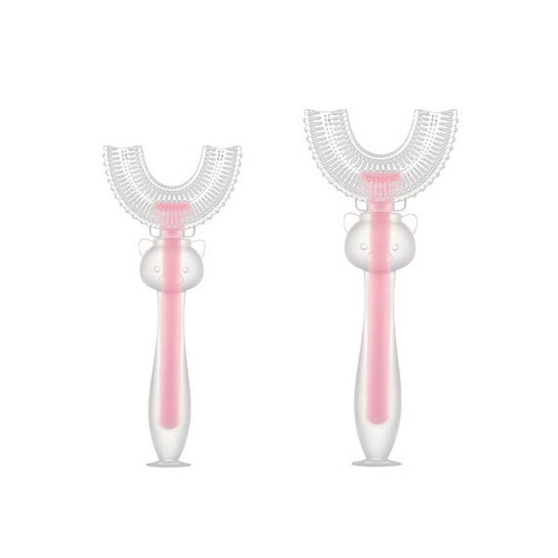 2 Pcs Kids U Shaped Toothbrush 360° Oral Teeth Cleaning