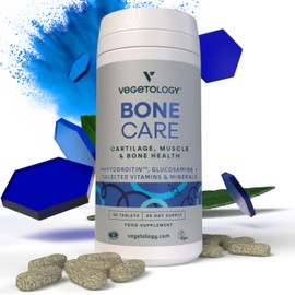 Vegetology Bone Care | Glucosamine & Phytodroitin™ - Vegan Alternative to Chondroitin | Sustainably Sourced | for Jointcare & Bone Support | Suitable for Allergies & Vegans | Made in UK