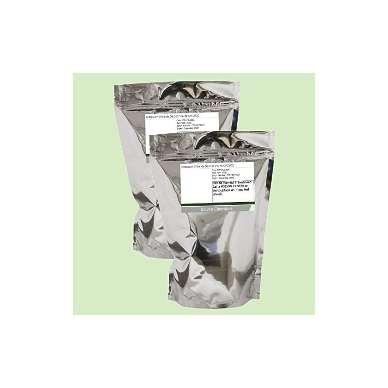 Potassium Chloride 99-100.5% ACS,FG,FCC 2 x 250g Including Delivery