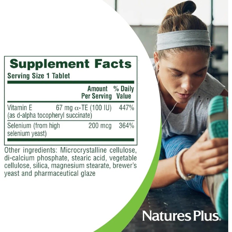 Selenio Antioxidante Con Vitamina E C Natures Plus 90 Tab