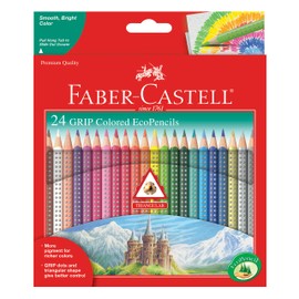 Faber-Castell Grip Colored EcoPencils - 24 Pack Colored Pencils, Pre-Sharpened