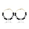 Black 8 Ball Beaded Earrings for Women Sister 8 Billiards