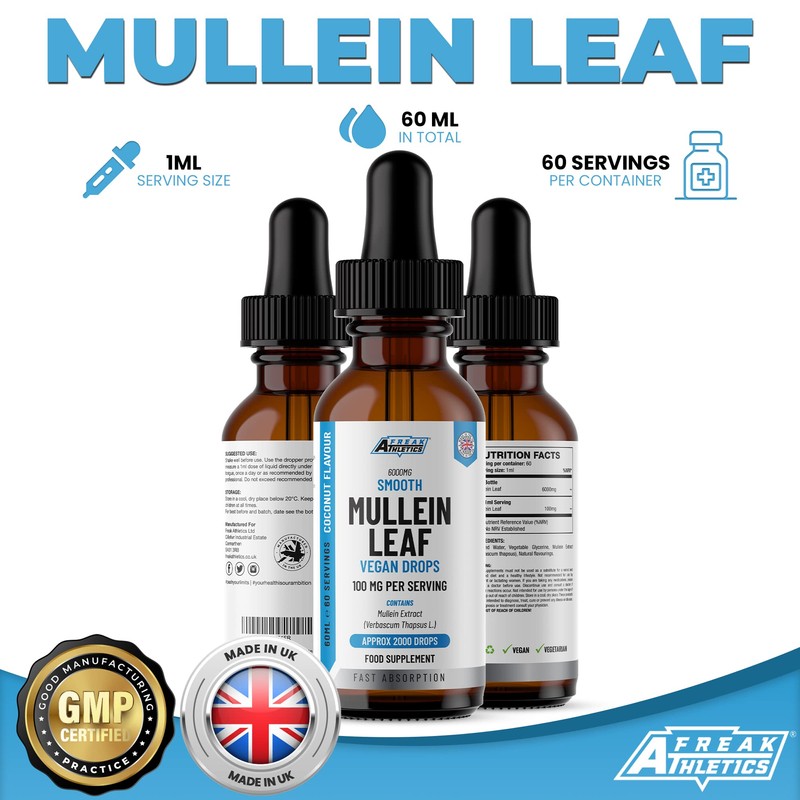 Mullein Leaf Extract for Lungs - Mullein Leaf Liquid Drops