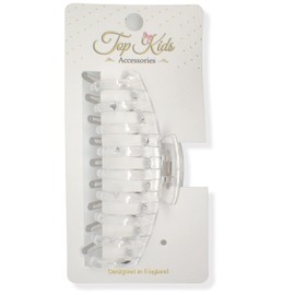 Topkids Accessories 11cm/4.3" Hair Claw Clips for Women, Hair Accessories for Women Hair Clip Hair Clips Women Hair Clips for Thick Hair Women Hair Claws Hair Claw Clip (Clear/Transparent)