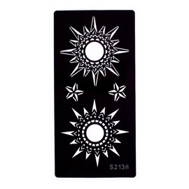 2 Sheets Sun and Moon Tattoo Stencil Star Tattoo Template S2137 2138