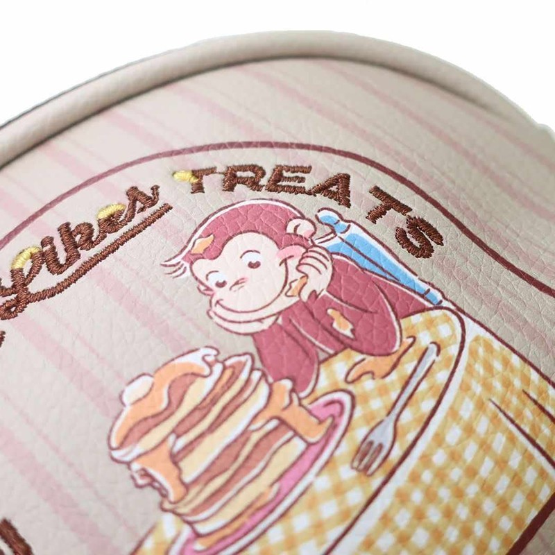 Curious George [Cosmetic Pouch] Embroidered Shell Pouch/Snack