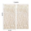 GILF 2 Packs 3.3ft x 9.8ft Elegant Matte Metallic Fringe
