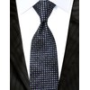 Extra Long Microfibre Tie Black/Mulit-Color Polyester XL Men's Necktie 63"