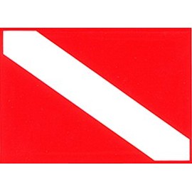 Scuba Diving Divers Stickers THE DIVE FLAG STICKER 2" x 3" Scuba Dive Diver Diving Gear Stickers